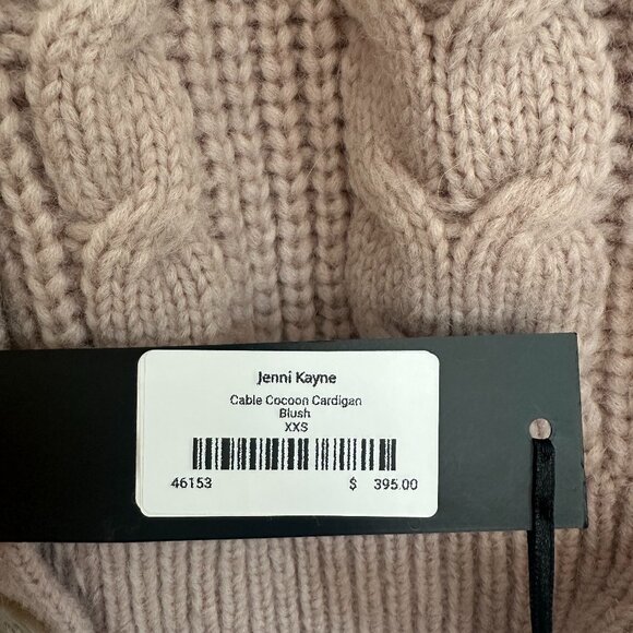 NWT Jenni Kayne Cable Cocoon Cardigan in Blush - Size XXS - Picture 3 of 8